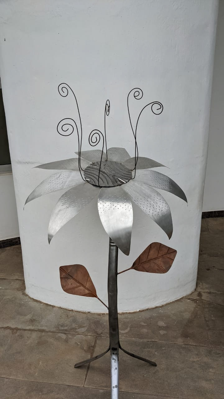 Steel Flower Sculpture